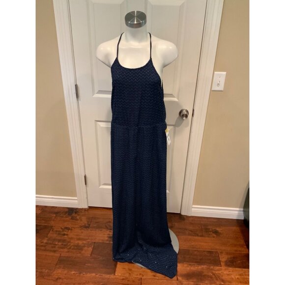 Calypso St. Barth Hoss Navy Blue Midnight Sequin Dress Size 40 / 8 NWT! - Picture 2 of 12